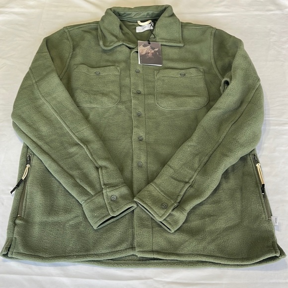 Onia Polar Fleece Overshirt in Sage Green Size M NWT - Picture 5 of 11